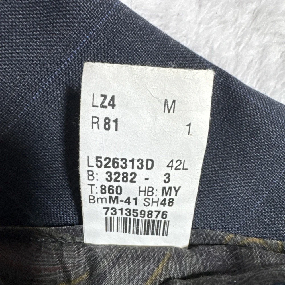 Ralph Lauren Dark Blue Sports Jacket‎ 100% Wool Union Made Canada Vintage 42L